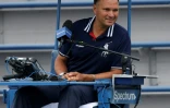 L'arbitre suédois Mohamed Lahyani en charge d'un match du double à l'US Open, le 31 août 2018 à New York