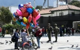 Des militaires patrouillent dans le centre de Bogota le 23 novembre 2019