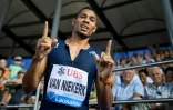 Le Sud-Africain Wayde Van Niekerk, vainqueur du 400 m du meeting Ligue de diamant de Lausanne, le 6 juillet 2017