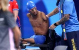 Le nageur brésilien Gabriel Geraldo lors du 100 m dos de para-natation S2, le 29 août 2024 à La Défense Arena