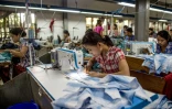 Dans une usine de confection de vêtements, à Rangoun, en Birmanie, le 1er novembre 2018