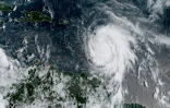 Image satellite de l'ouragan Maria, le 18 septembre 2017