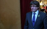 Le président catalan Carles Puigdemont, le 27 octobre 2017 à Barcelone
