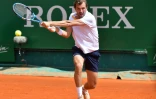 Julien Benneteau lors de sa défaite face au Croate Borna Coric à Monte-Carlo le 16 avril 2018