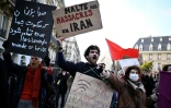 anifestation de soutien au mouvement de protestation en Iran, le 17 janvier 2026 à Paris