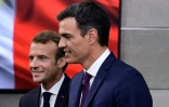 Le premier ministre espagnol Pedro Sanchez et le président français Emmanuel Macron à Madrid, le 26 juillet 2018