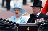 La reine Elizabeth II et le prince Philip le 17 juin 2017 à Londres