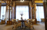 Un salon de l'Hotel Solvay, de l'architecte Victor Horta, emblématique de l'Art Nouveau, le 27 janvier 2021 à Bruxelles