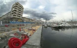 Des travaux en cours sur le Vieux-Port de Marseille, le 7 janvier 2016