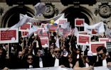 Les avocats en grève contre la réforme des retraites, le 16 septembre 2019 à Paris