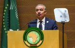 Le Premier ministre palestinien Mohammed Shtayyeh s'exprime au sommet de l'Union africaine à Addis Abeba, le 5 février 2022
