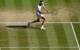Le N.3 mondial Alexander Zverev contre l'Américain Taylor Fritz (7e) en quarts de finale de Wimbledon le 8 juillet 2026 à Londres