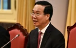 Vo Van Thuong, alors président du Vietnam, s'exprime lors d'une réunion au palais présidentiel de Hanoï, le 12 janvier 2024