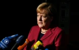 Angela Merkel, à son arrivée au quartier général de la CDU, à Berlin le 17 novembre 2017. En pleine négociations pour former un nouveau gouvernement de coalition, la chancelière allemande est la grande absente à Göteberg  