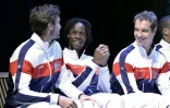 Gilles Simon, Gael Monfils et Richard Gasquet le 3 mars 2016 à Pointe-à-Pitre