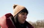 Mariia Tsymmerman, volontaire d'un convoi apportant des vivres Ă Marioupol, le 29 mars 2022 Ă Zaporojie, dans le sud-est de l'Ukraine