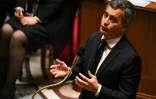Le ministre de l'Intérieur Gérald Darmanin le 23 mai lors des questions au gouvernement au Sénat à Paris