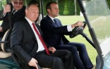 Le président français Emmanuel Macron et son homologue russe Vladimir Poutine à Versailles, en France, le 29 mai 2017