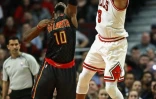Dwyane Wade lance un tir pour les Bulls, le 25 janvier 2017 à Chicago face à Atlanta