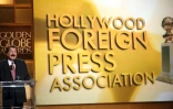 Jorge Camara, président de l'Association de la presse étrangère d'Hollywood qui organise des Golden Globes, lors de l'annonce du palmarès en 2008 après l'annulation de la soirée de gala