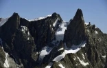 La Dent du Géants dans le massif du Mont-Blanc le 24 août 2016