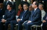 Manuel Valls, Nicolas Sarkozy et François Hollande le 19 septembre 2016 à Paris