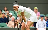 Ons Jabeur sans souci contre la Suédoise Mirjam Bjorklund à Wimbledon, le 27 juin 2022 