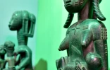 Une statue de l'exposition "Renaissance" au musée d'Abidjan, le 29 septembre 2017