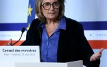 La porte-parole du gouvernement Sophie Primas, lors d'une conférence de presse, le 23 mai 2025 à Paris