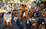 Manifestation contre le coup d'Etat militaire et pour la libération d'Aung San Suu Kyi, le 4 mars 2021 à Naypyidaw, en Birmanie