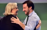 Marine Le Pen (G) et Matteo Salvini (D) le 28 janvier 2018 à Milan