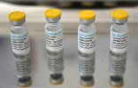Doses de vaccin Imvanex contre le mpox, du laboratoire Bavarian  Nordic, prises en photo le 10 août 2022 à Marseille dans un centre de vaccination