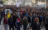 Manifestation pour demander la fin de la guerre à Beit Lahia, dans le nord de la bande de Gaza, le 25 mars 2025