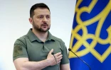 Le président ukrainien Volodymyr Zelensky, à Odessa dans le sud de l'Ukraine, le 2 juillet 2023