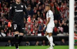 La superstar française du Real Madrid Kylian Mbappe après avoir raté un pénalty sur le terrain de l'Athletic Bilbao, en championnat d'Espagne, le 4 décembre 2024