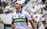 Le Français Ugo Humbert, battu dès le 1er tour de Roland-Garros par l'Italien Lorenzo Sonego, le 26 mai 2024