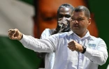Jean-Louis Billon, candidat à la présidentielle ivoirienne lors d'un meeting le 16 octobre à Dabou
