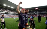 L'ailier de Bordeaux-Bègles Louis Bielle-Biarrey après la victoire en demi-finale de Champions Cup contre Toulouse, le 4 mai 2025 à Bordeaux