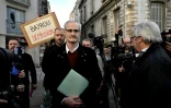 Alain Esquerre, porte-parole du collectif des victimes du collège-lycée de Bétharram, le 15 février 2025 à Pau avant sa rencontre avec le Premier ministre François Bayrou