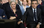 Penelope et François Fillon lors d'un meeting pour la présidentielle le 29 janvier 2017 à Paris