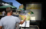 Signalisation sur sa limonade sur un étal de Camden Market à Londres le 1er juin 2020
