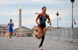 L'Américaine Grace Norman lors du para-triathlon de Paris, le 19 août 2023