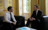 Le président Emmanuel Macron et le PDG de Tesla Elon Musk, le 15 mai 2023 à l'Elysée