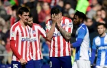Le milieu de l'Atlético de Madrid, Vitolo (c), déçu après le nul concédé face à Leganés, à domicile, le 26 janvier 2020