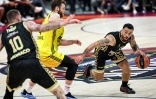 Le meneur de Monaco Mike James face à Fenerbahçe en finale d'Euroligue, le 25 mai 2025 à Abou Dhabi