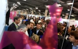Emmanuel Macron et Muriel Pénicaud au Consumer Electronics Show (CES) de Las Vegas, le 7 janvier 2016