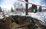 L'une des premières maisons dont les canalisations ont été remplacées, à Flint, le 4 mars 2016
