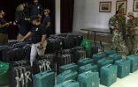 Présentation par la section antidrogue paraguayenne d'une saisie de 942 kg de cocaïne le 9 janvier 2022 à Asuncion