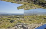 Une autre vue, le 16 mars 2017, de "Mirage", la maison en miroirs de l'artiste Doug Aitken, à l'exposition "Desert X", dans le sud de la Californie