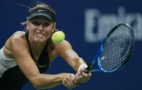 Maria Sharapova contre l'Espagnole Carla Suarez à l'US Open, le 4 septembre 2018 à New York